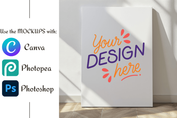Download 20x28 Inches Stretched Canvas Mockup - Canvas mockup Collection