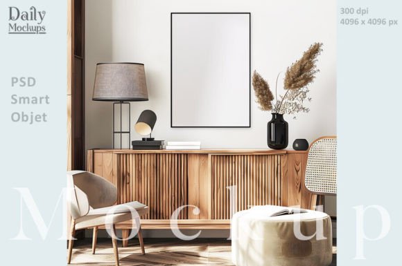 Download Vertical Wall Art Frame PSD Mockup - Psd mockup Collection