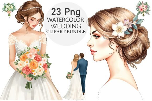 Download Watercolor Bridal Clipart Bundle - Premium Resources